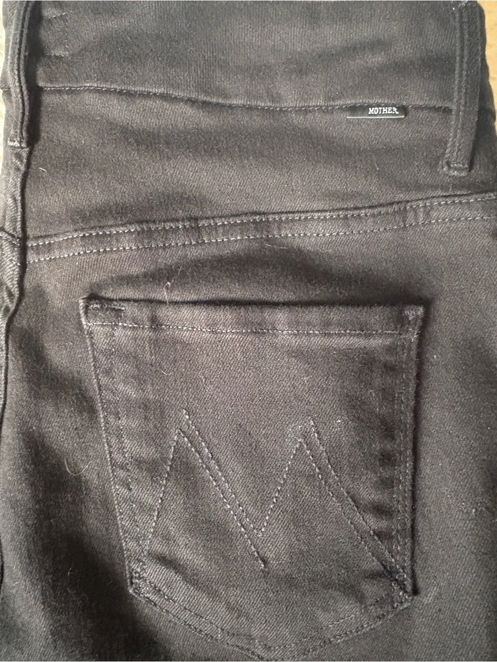 MOTHER Black Skinny Jeans